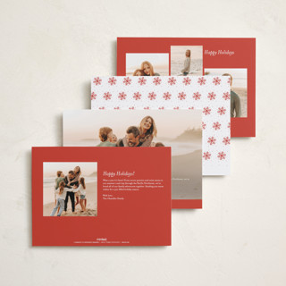 This is a scarlet foil pressed holiday cards with foil pressed by Bethan called classico printing on recycled smooth signature in standard