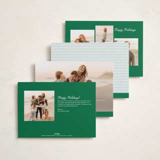 This is a pine foil pressed holiday cards with foil pressed by Pixel and Hank called wiggle printing on recycled smooth signature in standard
