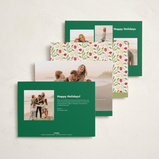 This is a juniper foil pressed holiday cards with foil pressed by Jenny Millington called merry greeting printing on recycled smooth signature in standard