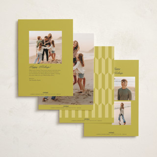 This is a lemondrop foil pressed holiday cards with foil pressed by Everett Paper Goods called vintage classic printing on recycled smooth signature in standard