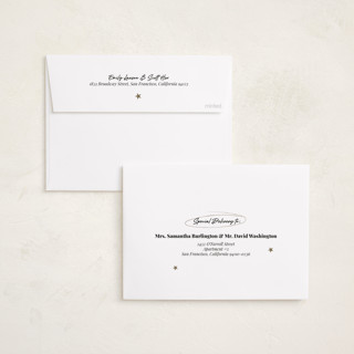 This is a hot cocoa foil pressed holiday cards with foil pressed by Helena Vitto called messy christmas printing on recycled smooth signature in standard