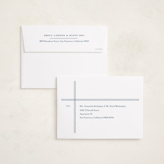 This is a juniper foil pressed holiday cards with foil pressed by Amy Kross called meadows printing on recycled smooth signature in standard