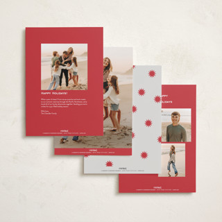 This is a ruby foil pressed holiday cards with foil pressed by Alston Foster called wonder printing on recycled smooth signature in standard