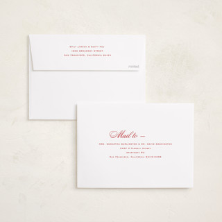 This is a ruby foil pressed holiday cards with foil pressed by Alston Foster called wonder printing on recycled smooth signature in standard