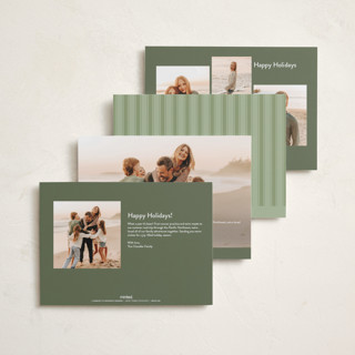 This is a pine needle foil pressed holiday cards with foil pressed by Pippa Shaw called trilogy printing on recycled smooth signature in standard