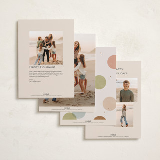 This is a beach sunset foil pressed holiday cards with foil pressed by Michelle Taylor called big confetti printing on recycled smooth signature in standard