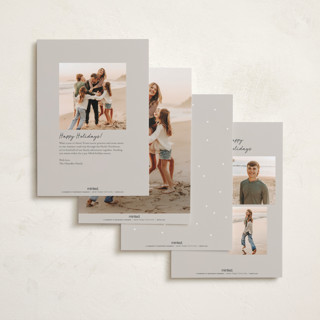 This is a ecru foil pressed holiday cards with foil pressed by Dana Duricekova called minimal sparkle printing on recycled smooth signature in standard
