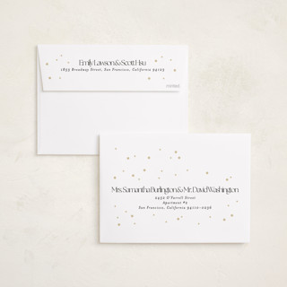 This is a ink foil pressed holiday cards with foil pressed by Inkblot Design called sparkle top printing on recycled smooth signature in standard