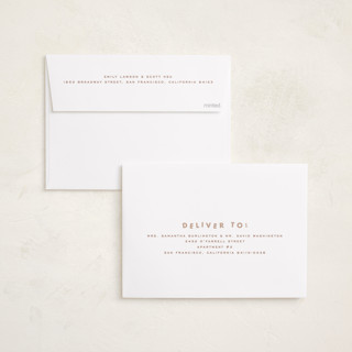 This is a champagne foil pressed holiday cards with foil pressed by Ellen Schlegelmilch called glitter cheers printing on recycled smooth signature in standard