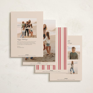 This is a latte foil pressed holiday cards with foil pressed by Ani Somi called crinkle cut printing on recycled smooth signature in standard