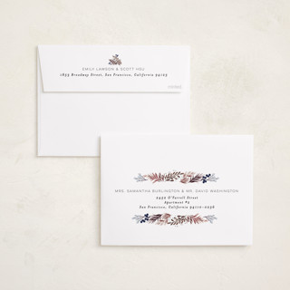 This is a mist foil pressed holiday cards with foil pressed by Alethea and Ruth called merry letters printing on recycled smooth signature in standard