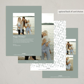This is a pebble foil pressed holiday cards with foil pressed by Itsy Belle Studio called ribbon & wreath printing on recycled smooth signature in standard