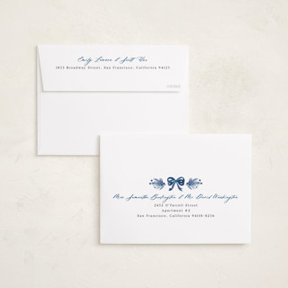 This is a ocean foil pressed holiday cards with foil pressed by Makewells called sparkly bows printing on recycled smooth signature in standard