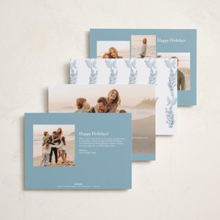 This is a aquamarine foil pressed holiday cards with foil pressed by Petra Kern called timeless printing on recycled smooth signature in standard