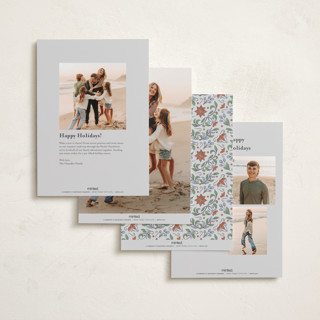 This is a cobblestone foil pressed holiday cards with foil pressed by Paper Sun Studio called gilded christmas printing on recycled smooth signature in standard