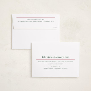 This is a cherry foil pressed holiday cards with foil pressed by Nicoletta Savod called charm printing on recycled smooth signature in standard