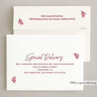 This is a gumdrop foil pressed holiday cards with foil pressed by Kate Ross called postcard printing on recycled smooth signature in standard
