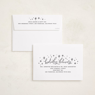 This is a jingle bells foil pressed holiday cards with foil pressed by Erin German called laughing all the way printing on recycled smooth signature in standard