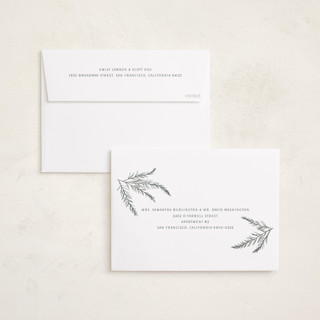 This is a sage foil pressed holiday cards with foil pressed by Melanie Severin called collage scatter printing on recycled smooth signature in standard