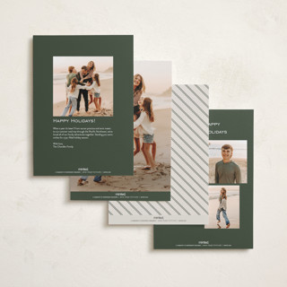 This is a forest foil pressed holiday cards with foil pressed by Wildfield Paper Co called christmas memories printing on recycled smooth signature in standard
