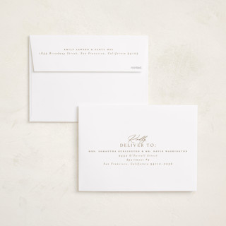 This is a snow foil pressed holiday cards with foil pressed by Everett Paper Goods called laurel garland printing on recycled smooth signature in standard