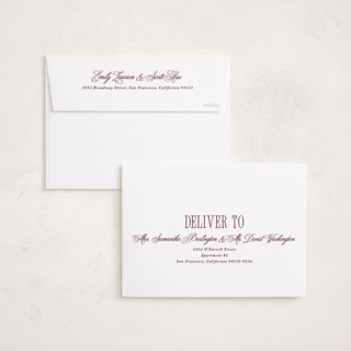 This is a mulberry foil pressed holiday cards with foil pressed by Brianne Larsen called elegant three printing on recycled smooth signature in standard