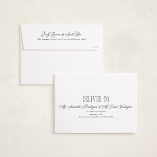 This is a pine foil pressed holiday cards with foil pressed by Brianne Larsen called elegant three printing on recycled smooth signature in standard