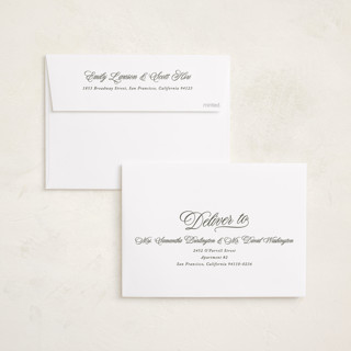 This is a pine foil pressed holiday cards with foil pressed by Brianne Larsen called elegantly lined printing on recycled smooth signature in standard
