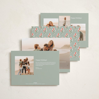 This is a winter foil pressed holiday cards with foil pressed by Creo Study called chic trio printing on recycled smooth signature in standard