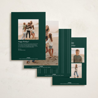 This is a pine foil pressed holiday cards with foil pressed by Stacey Meacham called christmas collage printing on recycled smooth signature in standard