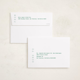 This is a verdant foil pressed holiday cards with foil pressed by Ana Sharpe called joyful den printing on recycled smooth signature in standard