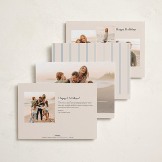 This is a eggnog foil pressed holiday cards with foil pressed by Jenna Holcomb called simple border printing on recycled smooth signature in standard