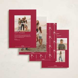 This is a crimson foil pressed holiday cards with foil pressed by Vanessa Doyle called gift printing on recycled smooth signature in standard