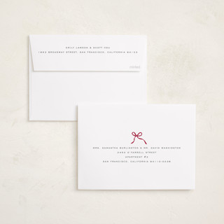 This is a crimson foil pressed holiday cards with foil pressed by Vanessa Doyle called gift printing on recycled smooth signature in standard