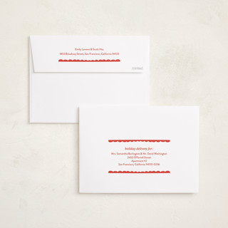 This is a candy cane foil pressed holiday cards with foil pressed by Angela Marzuki called sweetie printing on recycled smooth signature in standard