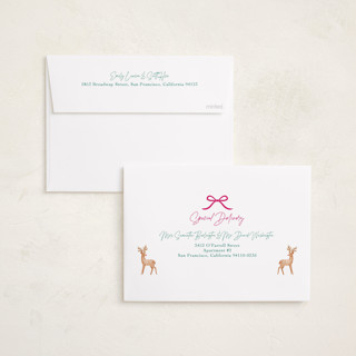 This is a juniper foil pressed holiday cards with foil pressed by Elly called flourish ornament printing on recycled smooth signature in standard