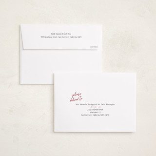 This is a cream foil pressed holiday cards with foil pressed by Ilene Guy called modern merry printing on recycled smooth signature in standard