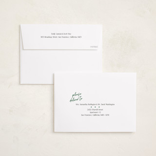 This is a pine foil pressed holiday cards with foil pressed by Ilene Guy called modern merry printing on recycled smooth signature in standard