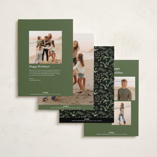 This is a wreath foil pressed holiday cards with foil pressed by Susan Moyal called framed botanicals printing on recycled smooth signature in standard
