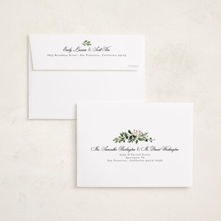 This is a wreath foil pressed holiday cards with foil pressed by Susan Moyal called framed botanicals printing on recycled smooth signature in standard