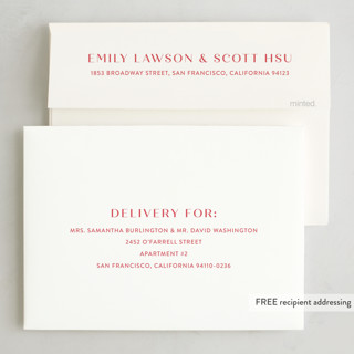 This is a stocking foil pressed holiday cards with foil pressed by Megan Davis called tailored printing on recycled smooth signature in standard