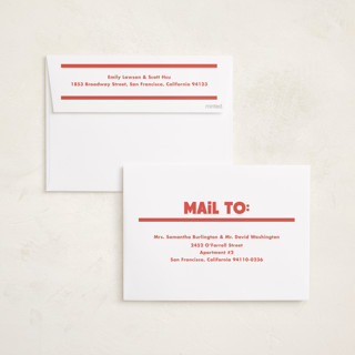 This is a tomato foil pressed holiday cards with foil pressed by Megan Davis called trattoria printing on recycled smooth signature in standard