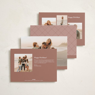 This is a blush foil pressed holiday cards with foil pressed by Yaling Hou Suzuki called minimalist magic printing on recycled smooth signature in standard