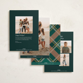 This is a champagne foil pressed holiday cards with foil pressed by Erin German called picture perfect printing on recycled smooth signature in standard