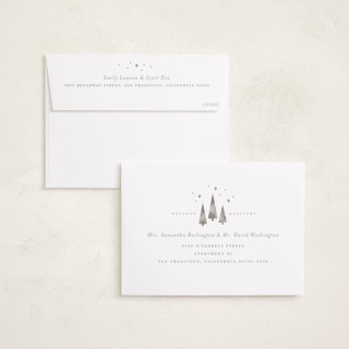 This is a cinders foil pressed holiday cards with foil pressed by Erin German called picture perfect printing on recycled smooth signature in standard
