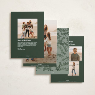 This is a spruce foil pressed holiday cards with foil pressed by Paula Pecevich called inner pine wreath printing on recycled smooth signature in standard