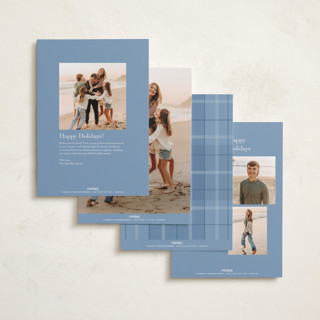 This is a powder foil pressed holiday cards with foil pressed by Jenna Holcomb called merry floral toile printing on recycled smooth signature in standard