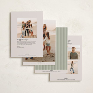 This is a cedar foil pressed holiday cards with foil pressed by Kelly Schmidt called striped elegance printing on recycled smooth signature in standard