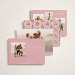 This is a candy foil pressed holiday cards with foil pressed by Teju Reval called block print frame printing on recycled smooth signature in standard