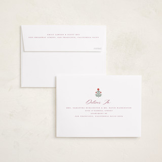 This is a candy foil pressed holiday cards with foil pressed by Teju Reval called block print frame printing on recycled smooth signature in standard